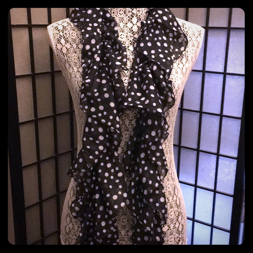White House Black Market Polka Dot Scarf